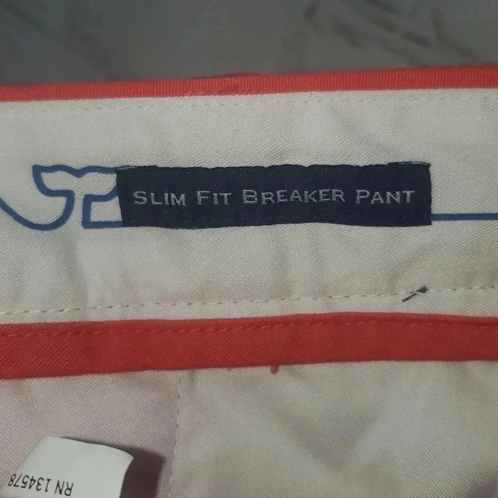 Vineyard Vines Breaker Pants Mens 32x32 Lobster Reef Stretch Mid Rise Preppy - Picture 11 of 14